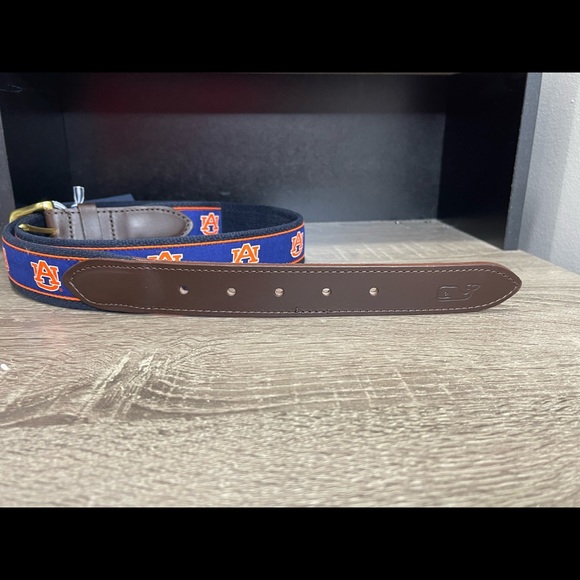 Men’s Vineyard Vines NCAA Auburn Tigers Canvas Belt - ALL SIZES - Picture 4 of 4